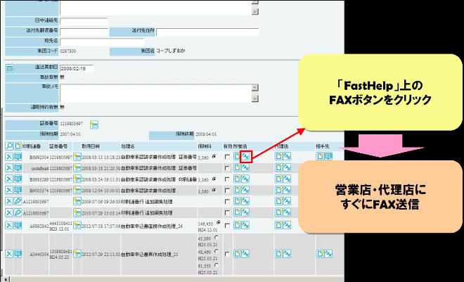 図1：FAX自動転送画面例
