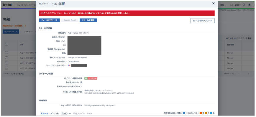 隔離メール